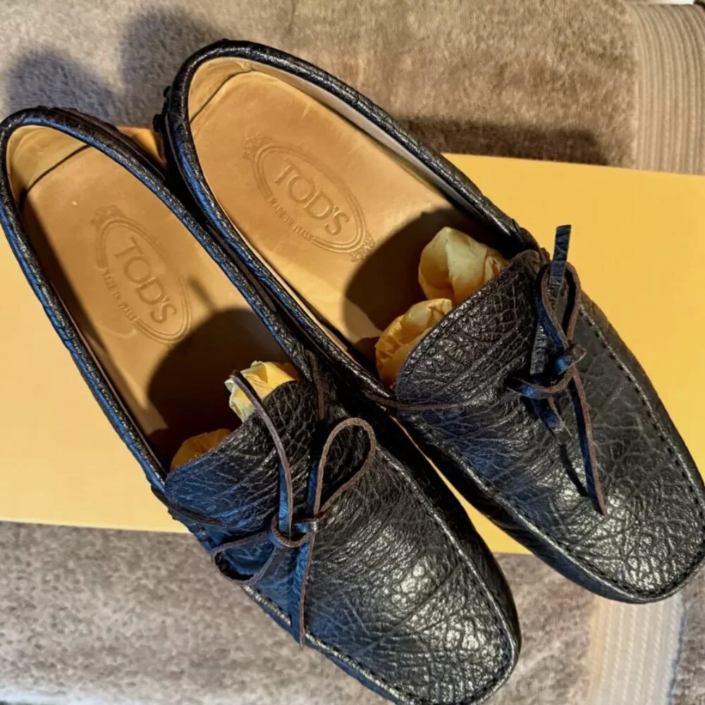 TOD'S LACCETTO GOMMINO DRIVING SHOE SIZE 10.5 US
